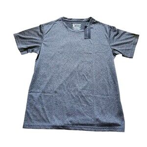 AKAWOOKO Shirt Men Medium Gray Heather Short Sleeve Dry Fit Sport Top NWT